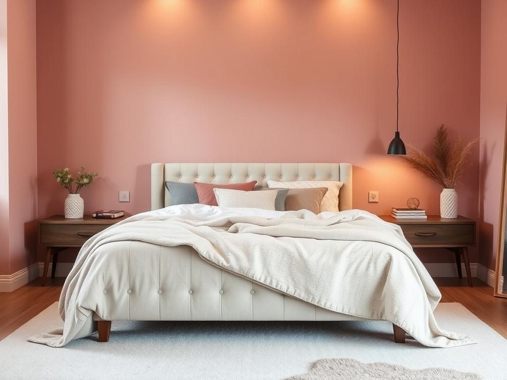 dusty rose bedroom walls