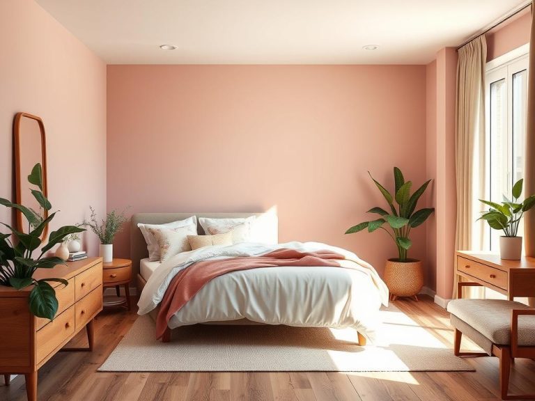 dusty rose bedroom walls